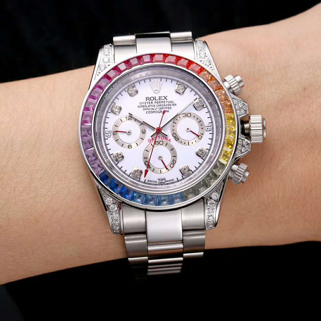 勞力士ROLEX 迪通拿Daytona奢華限量版腕錶 鑲嵌彩色寶石款