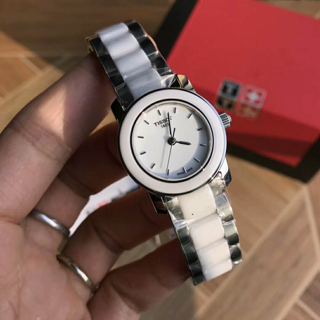 天梭 Tissot T064瓷藝系列 陶瓷女士腕表