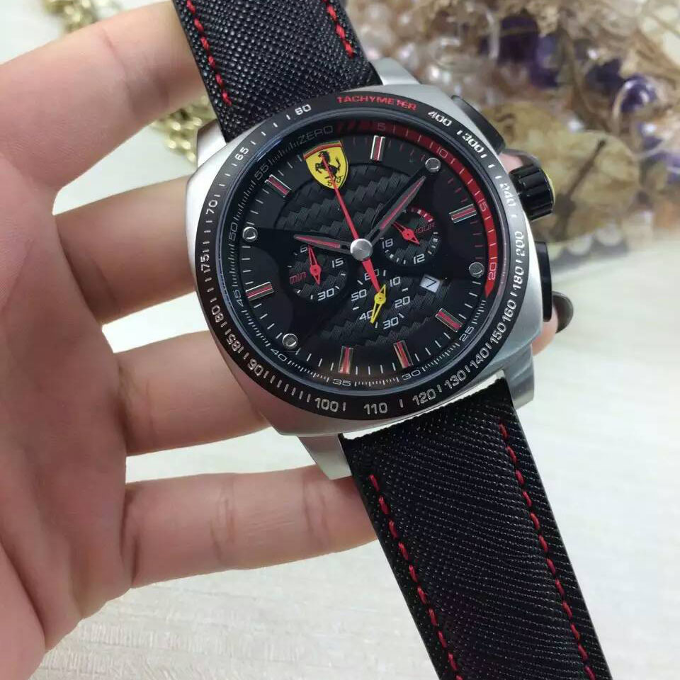 法拉利 Ferrari 經典高性能時尚跑車腕錶搭載進口石英機芯