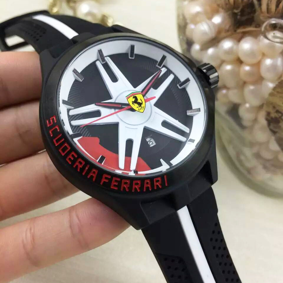 意大利汽車品牌法拉利 Ferrari 搭載進口石英多功能計時錶