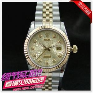 Rolex/勞力士日誌型Dayjust手錶 日曆/18K金 網底鑽石刻度 rolex037