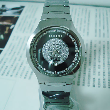 雷達鎢鋼石英男士鑲鉆手錶 正品雷達手錶
