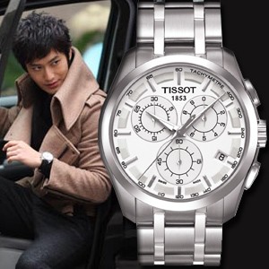 TISSOT 天梭 庫圖系列 石英計時碼錶 黃曉明代言 T035.617.11.031.00鋼白