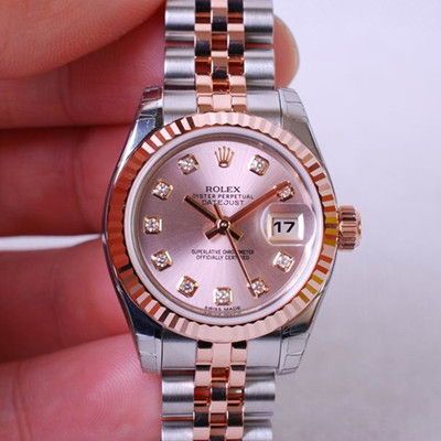 ROLEX勞力士女裝日誌型Dayjust179171G-63131間金進口瑞士機械女錶179171 玫瑰金粉面