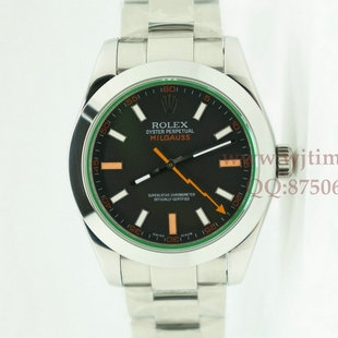 劳力士ROLEX 1:1 Milgauss 116400 GV 闪电瑞士ETA2836机械钢带男表 noob版