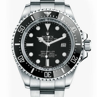 V4版劳力士Rolex-深潛Sea-Dweller系列 DEEPSEA 116660 超级鬼王 黑色陶瓷数字边框 黑色表盘 仿瑞士ETA2836机芯 超级1:1 Noob最佳版