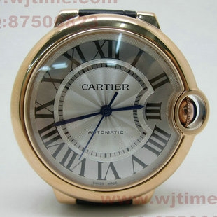 卡地亚Cartier 蓝气球中号 1:1 玫瑰金 ETA2824瑞士机芯 黑色皮带