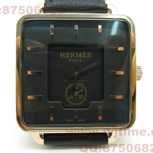 爱马仕Hermes 男表 时尚表 皮带 石英机芯手表
