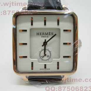 爱马仕Hermes 男表 时尚表 皮带 石英机芯手表