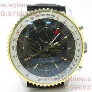 百年灵 Breitling CHRONOMETRE 玫瑰金 瑞士石英计时跑秒机 非常不错